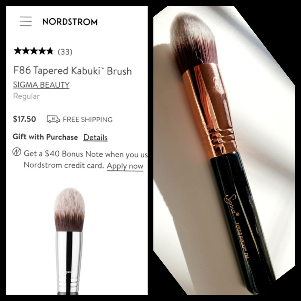 Sigma rose gold tapered kabuki brush